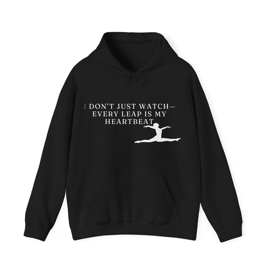 Every Leap Is A Heartbeat Gymnastics Mom Heavy Blend™ Empowering Hoodie